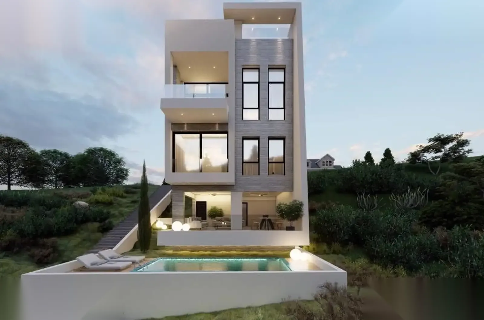 HILLSIDE VILLA — interior view 2